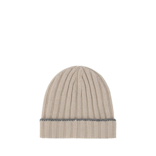 Brunello Cucinelli Beige Cashmere Beanie Curated Luxury Accessories by Orvyn