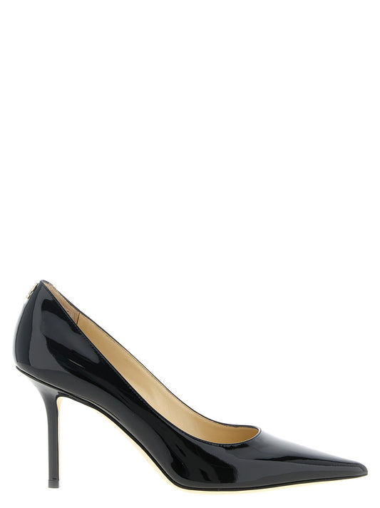 Jimmy Choo Black Leather High Heel Pumps schwarz