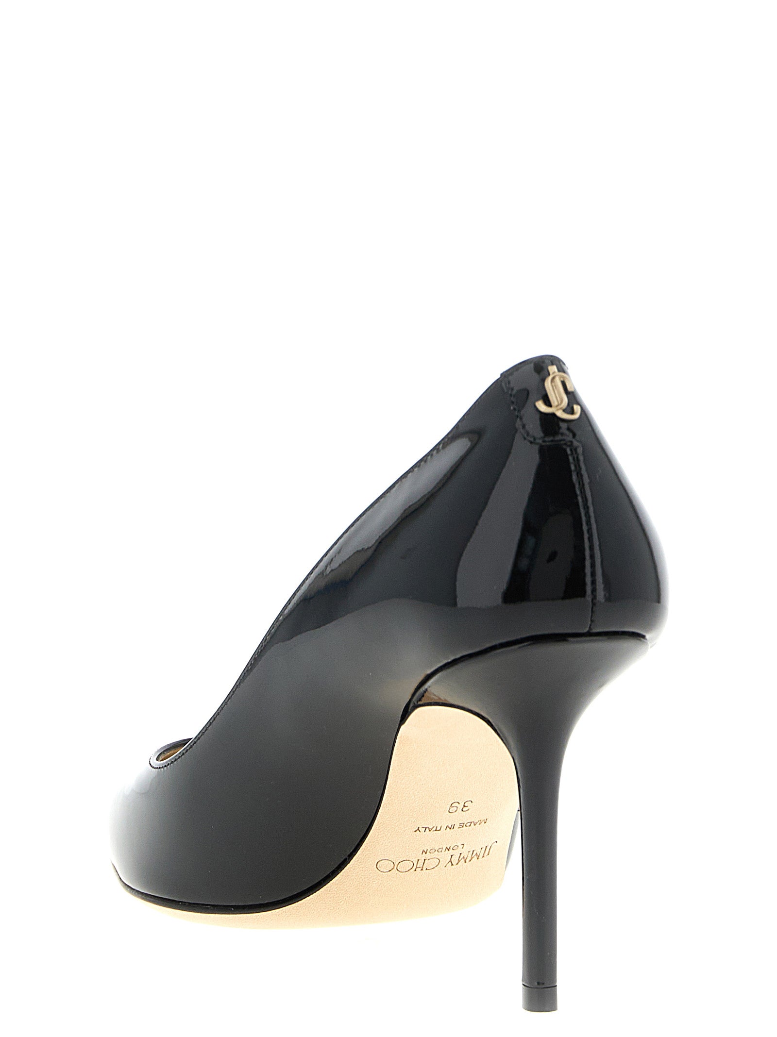 Jimmy Choo Black Leather High Heel Pumps schwarz