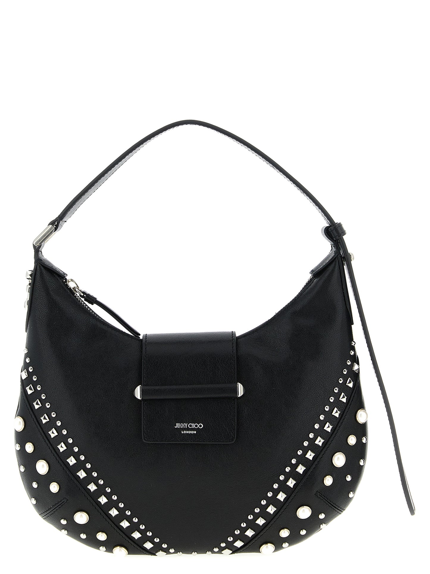 Jimmy Choo White Lamb Leather Shoulder Bag Curated Luxury Accessories by Orvyn
