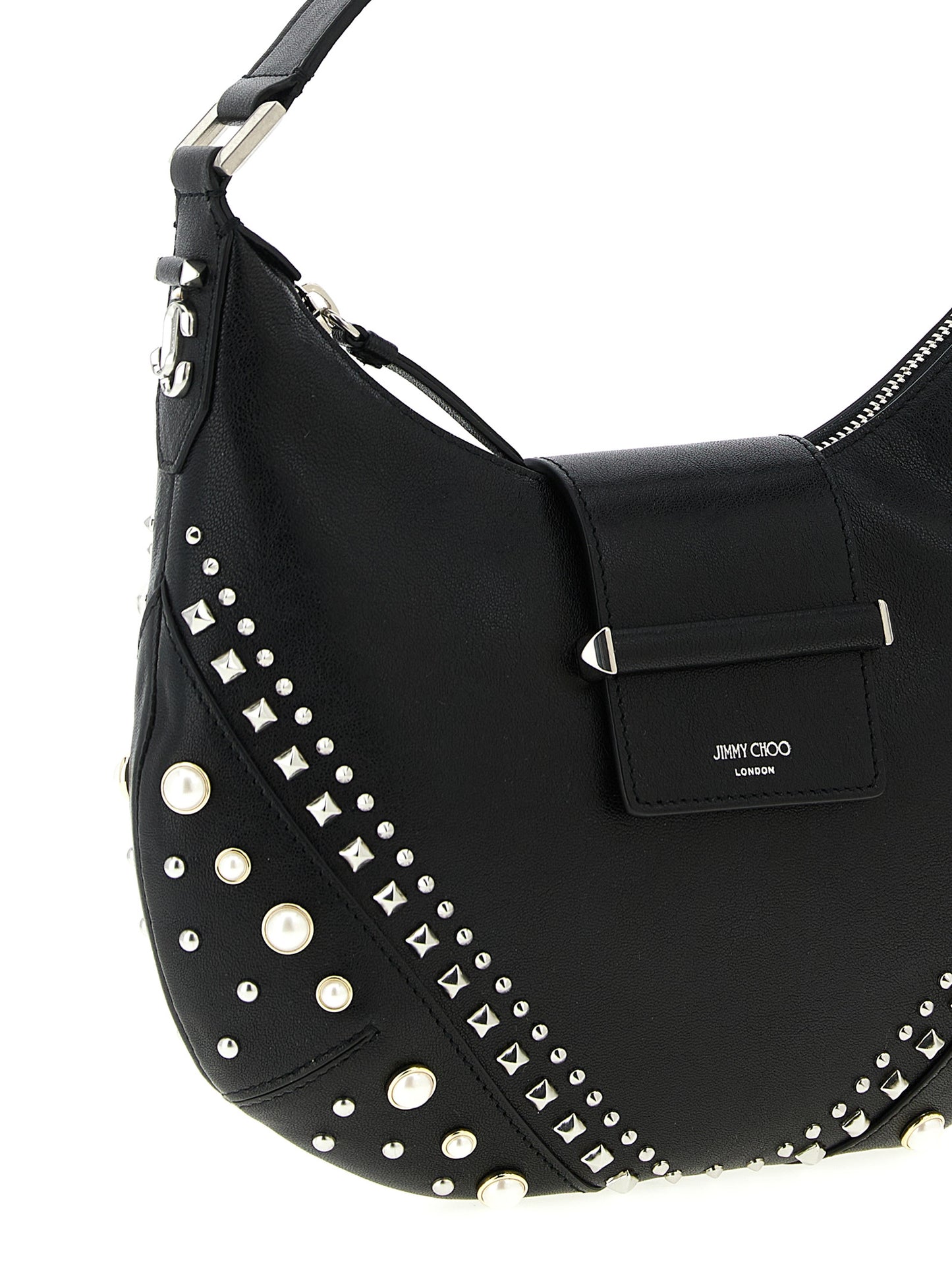 Jimmy Choo White Lamb Leather Shoulder Bag Curated Luxury Accessories by Orvyn