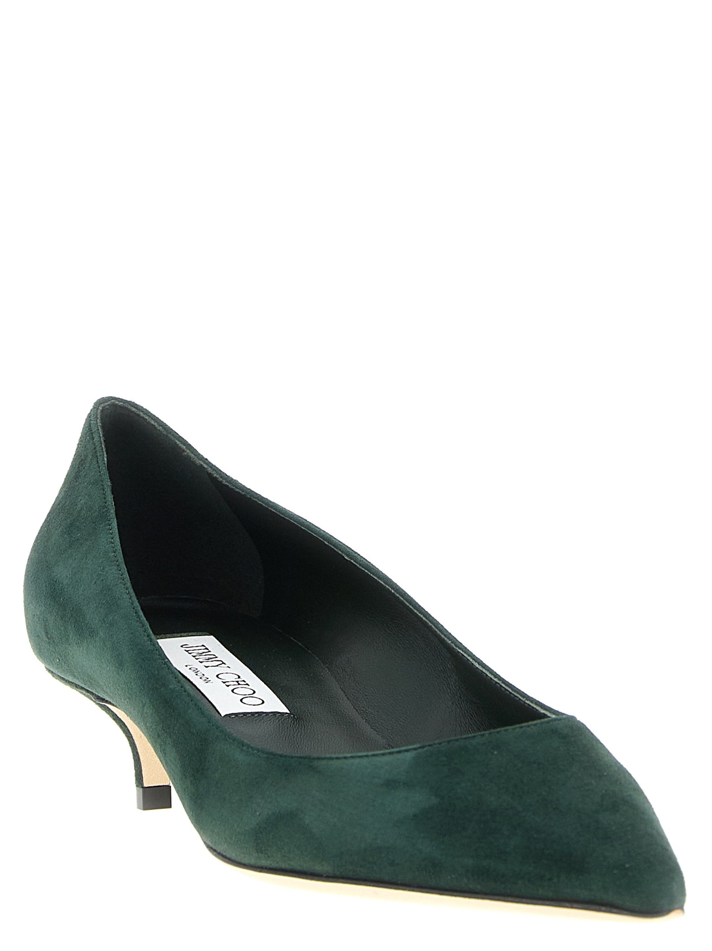 Jimmy Choo Bicolor Leather Mid Heel Pumps Curated Luxury Accessories by Orvyn