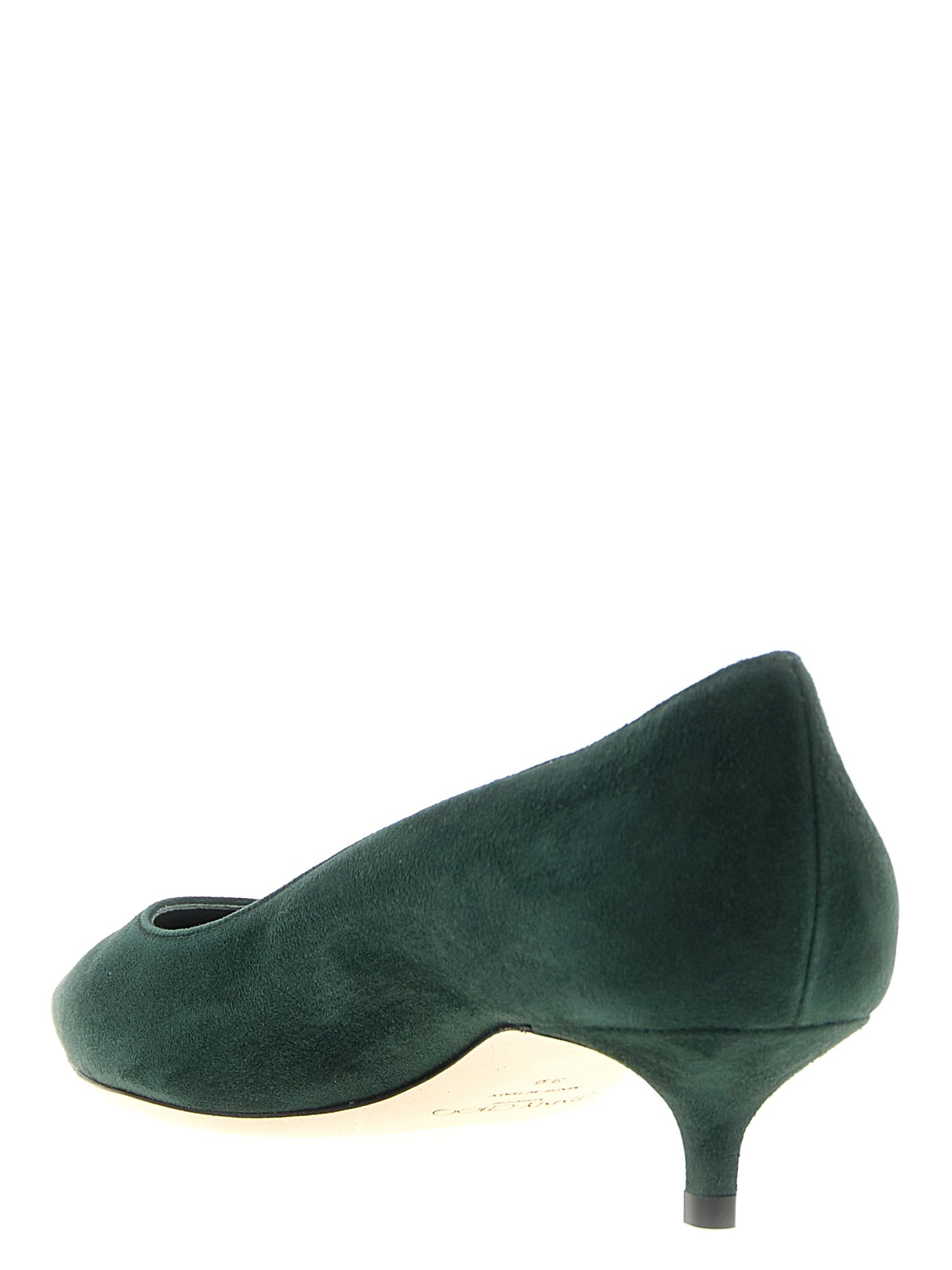 Jimmy Choo Bicolor Leather Mid Heel Pumps Curated Luxury Accessories by Orvyn