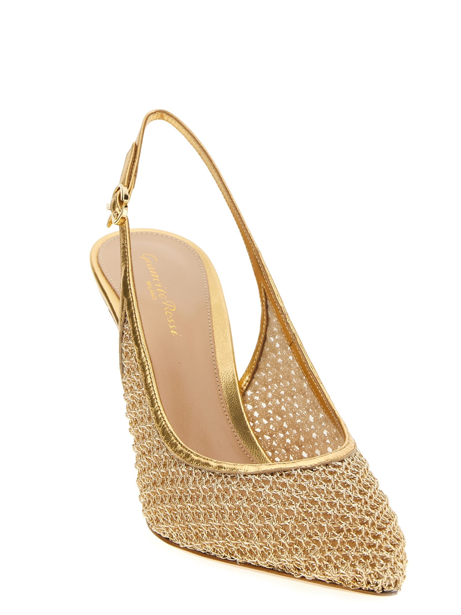 Gianvito Rossi Gold Fabric High Heel Pumps Curated Luxury Accessories by Orvyn