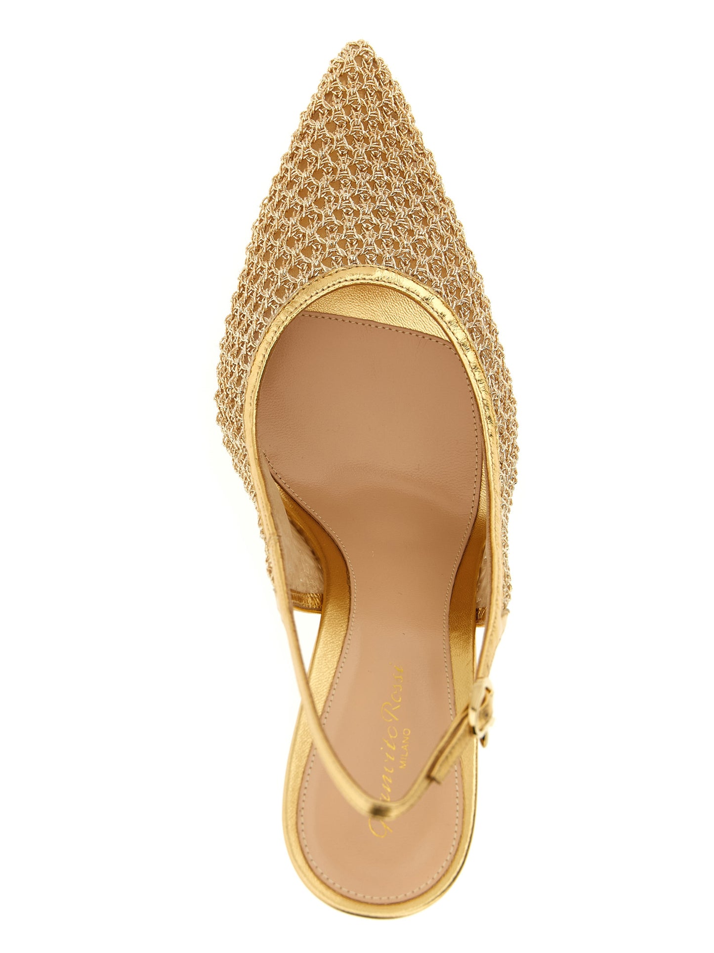 Gianvito Rossi Gold Fabric High Heel Pumps Curated Luxury Accessories by Orvyn