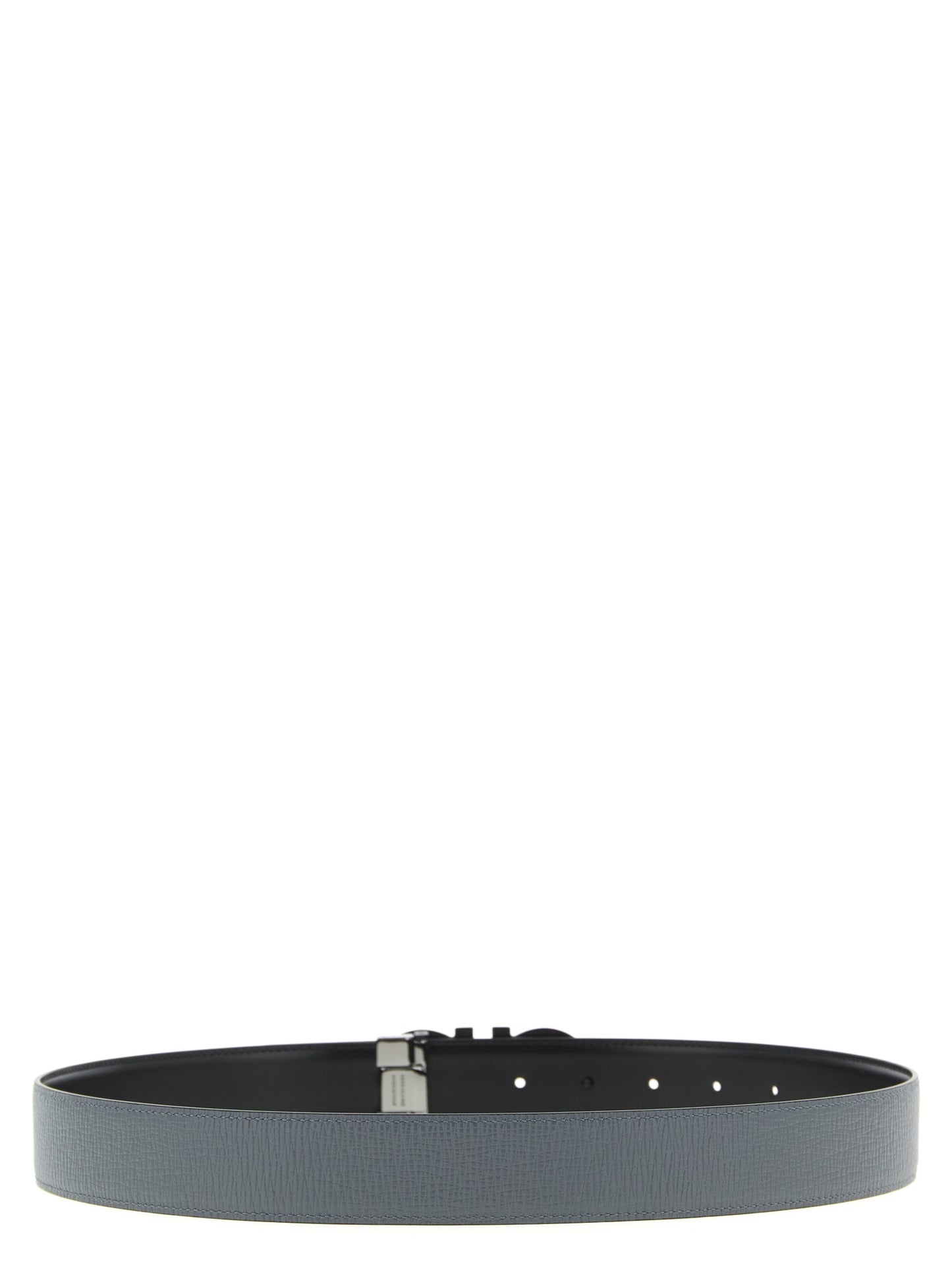 Ferragamo Gray Calfskin Regular Belt Curated Luxury Accessories by Orvyn