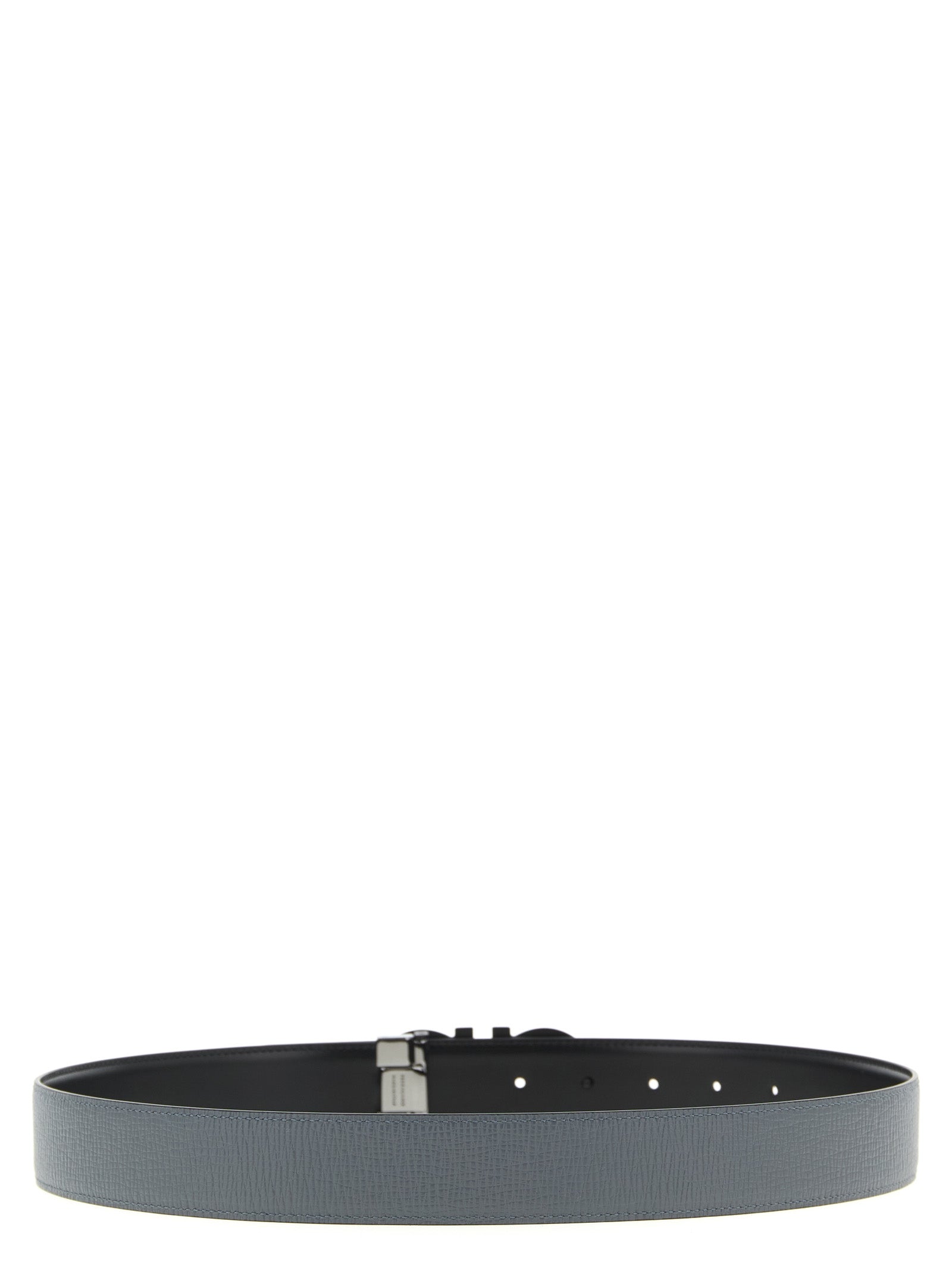 Ferragamo Gray Calfskin Regular Belt Curated Luxury Accessories by Orvyn