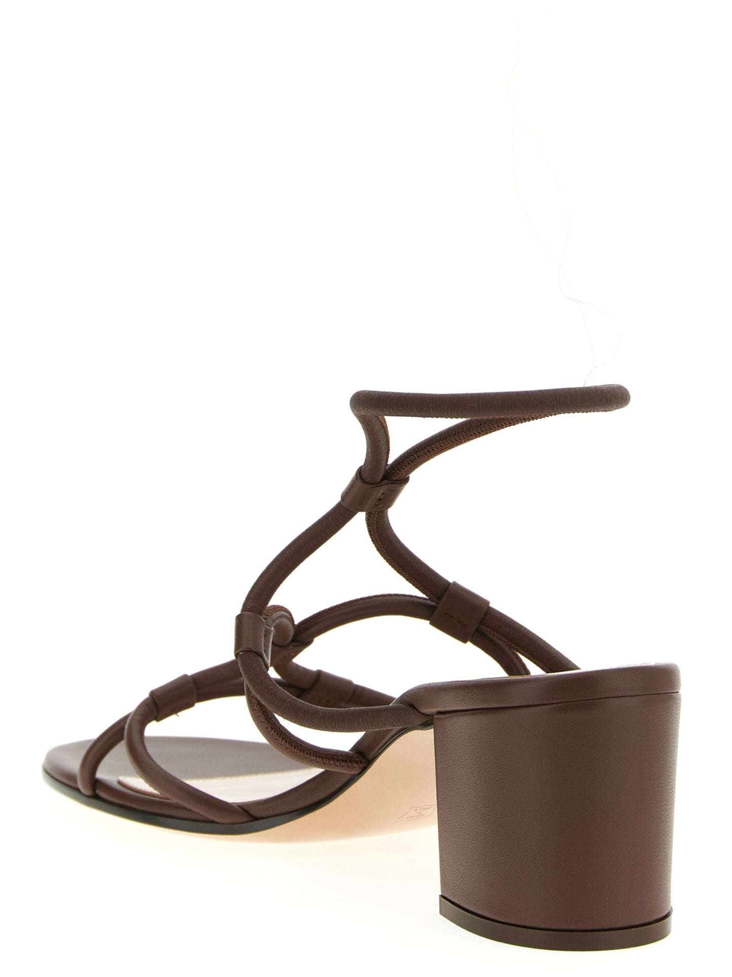 Gianvito Rossi Brown Lamb Leather Platform Sandals Curated Luxury Accessories by Orvyn