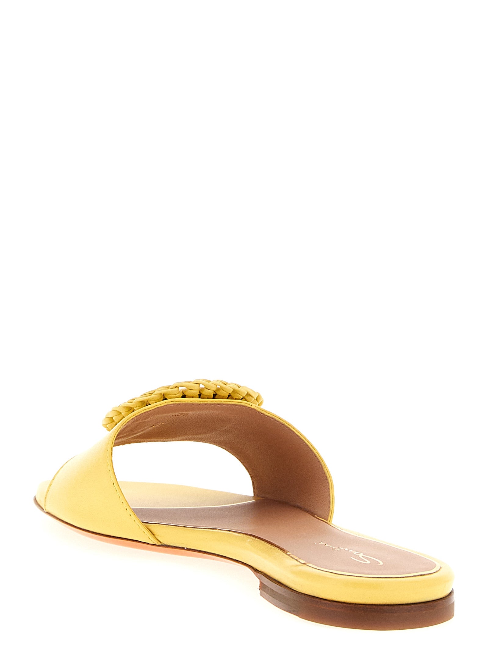 Santoni Bicolor Lamb Leather Slides Curated Luxury Accessories by Orvyn