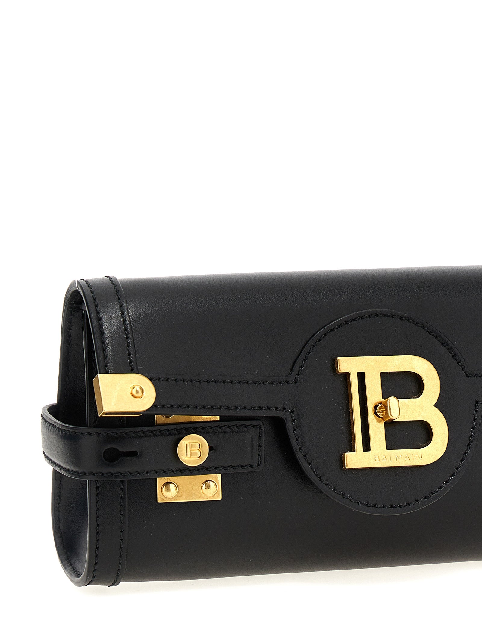 Balmain Black Calfskin Clutch Bag Curated Luxury Accessories by Orvyn