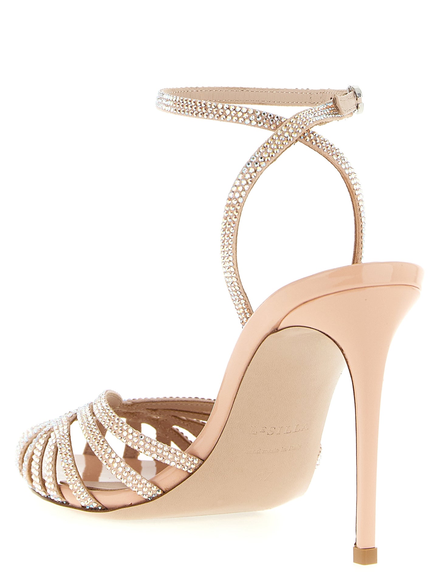 LE SILLA Multicolor Goatskin Stiletto Heel Sandals Curated Luxury Accessories by Orvyn