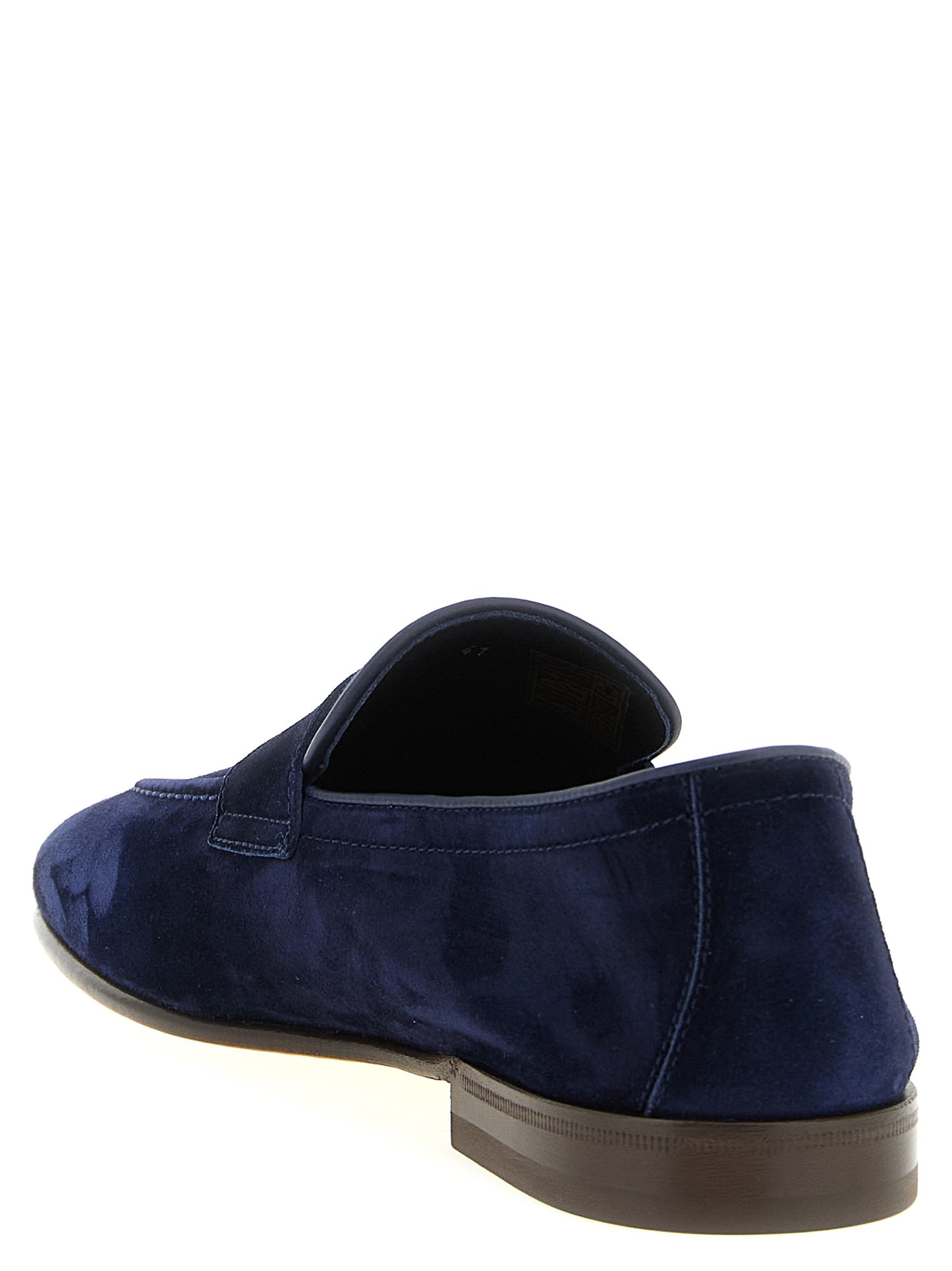 Brunello Cucinelli Blue Calfskin Slip-On Loafers Curated Luxury Accessories by Orvyn