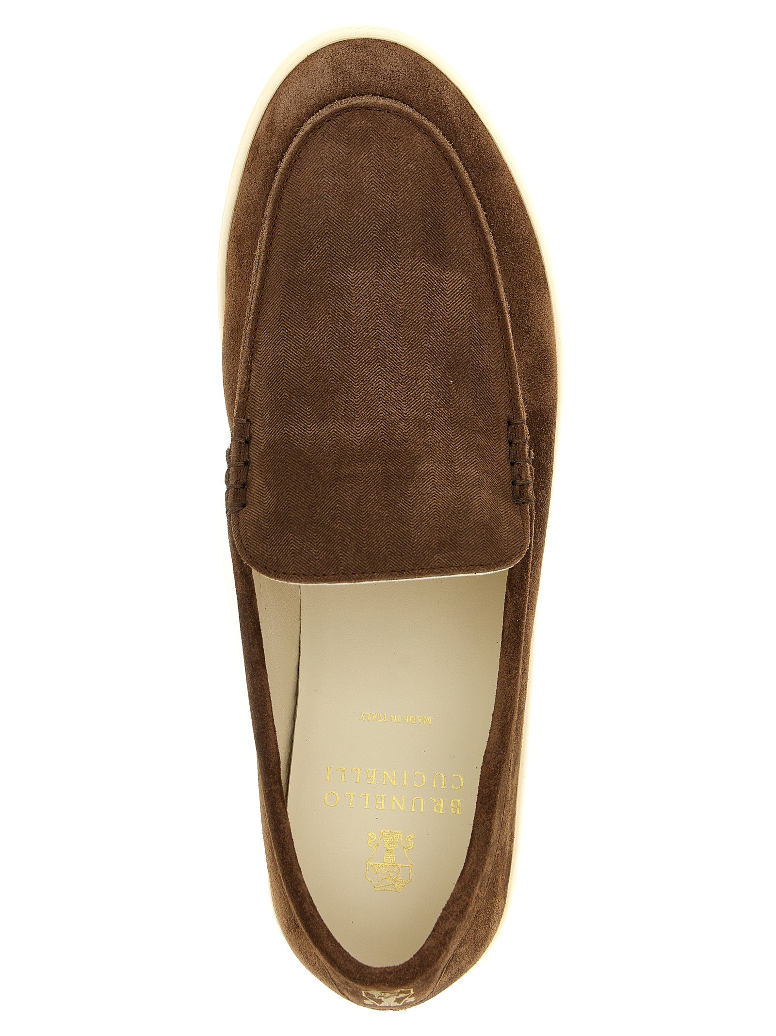 Brunello Cucinelli Brown Calfskin Slip-On Loafers Curated Luxury Accessories by Orvyn