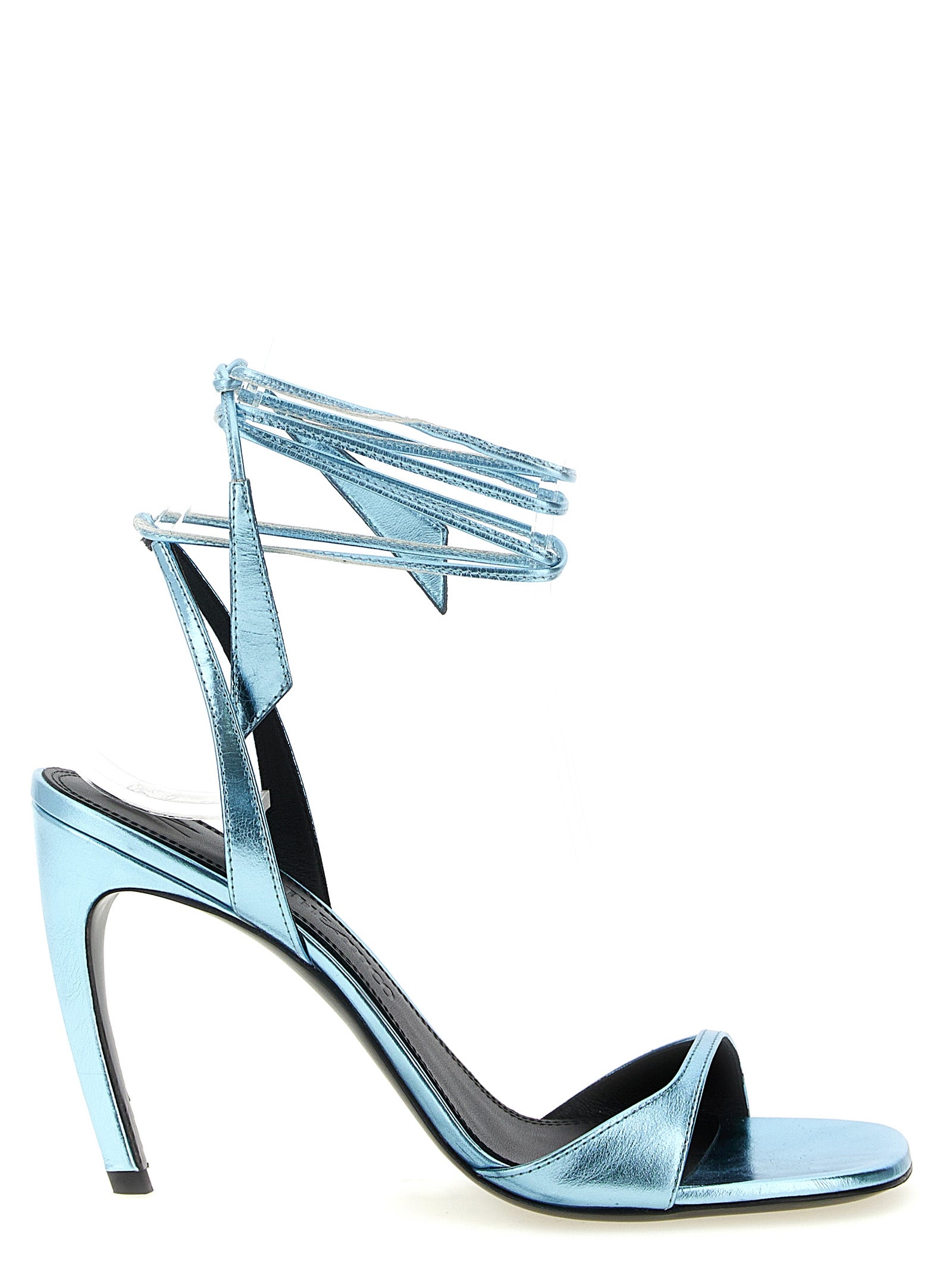 The Attico Blue Calfskin Stiletto Heel Sandals Curated Luxury Accessories by Orvyn