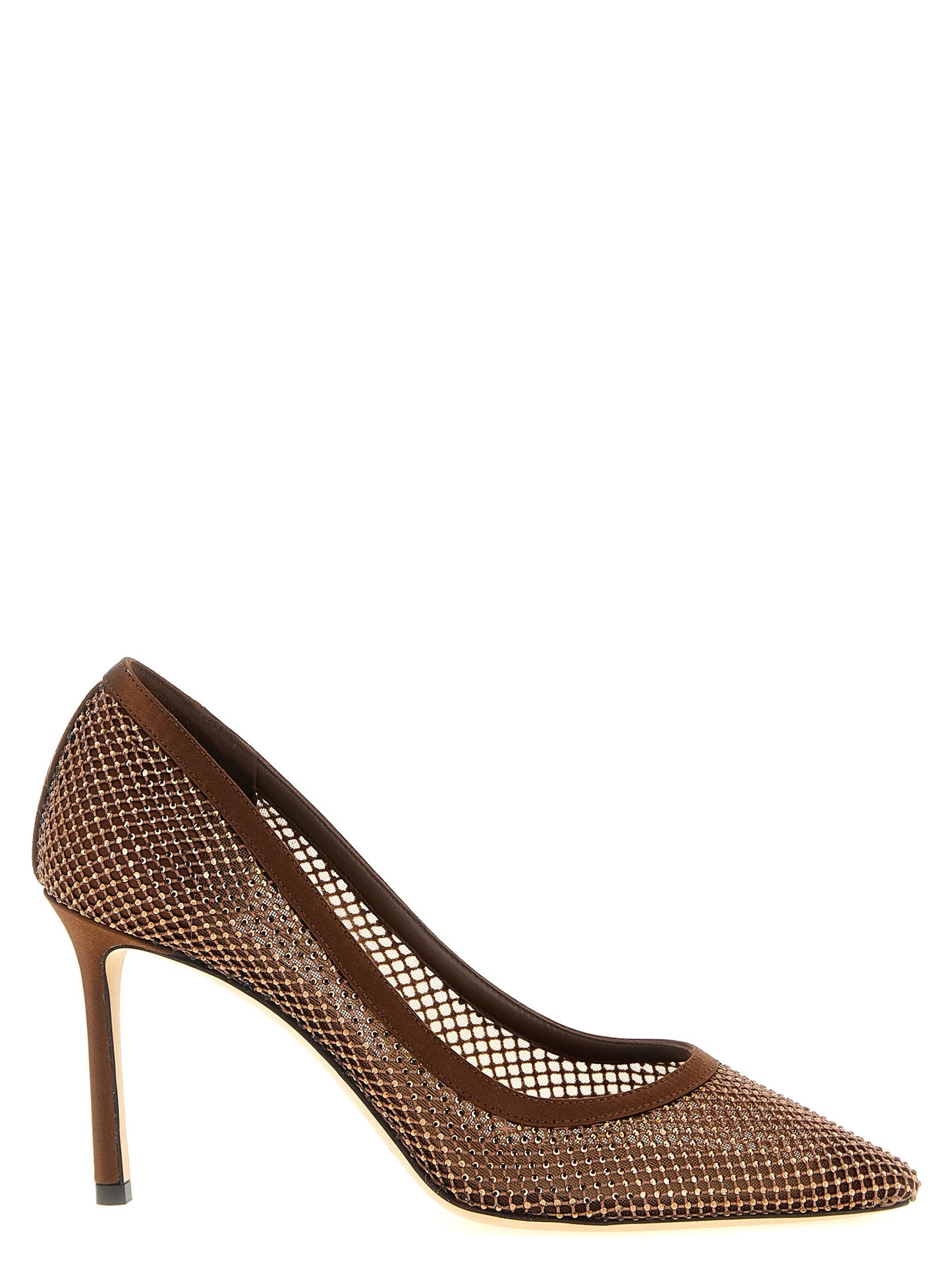 Jimmy Choo Brown Tencel High Heel Pumps Curated Luxury Accessories by Orvyn