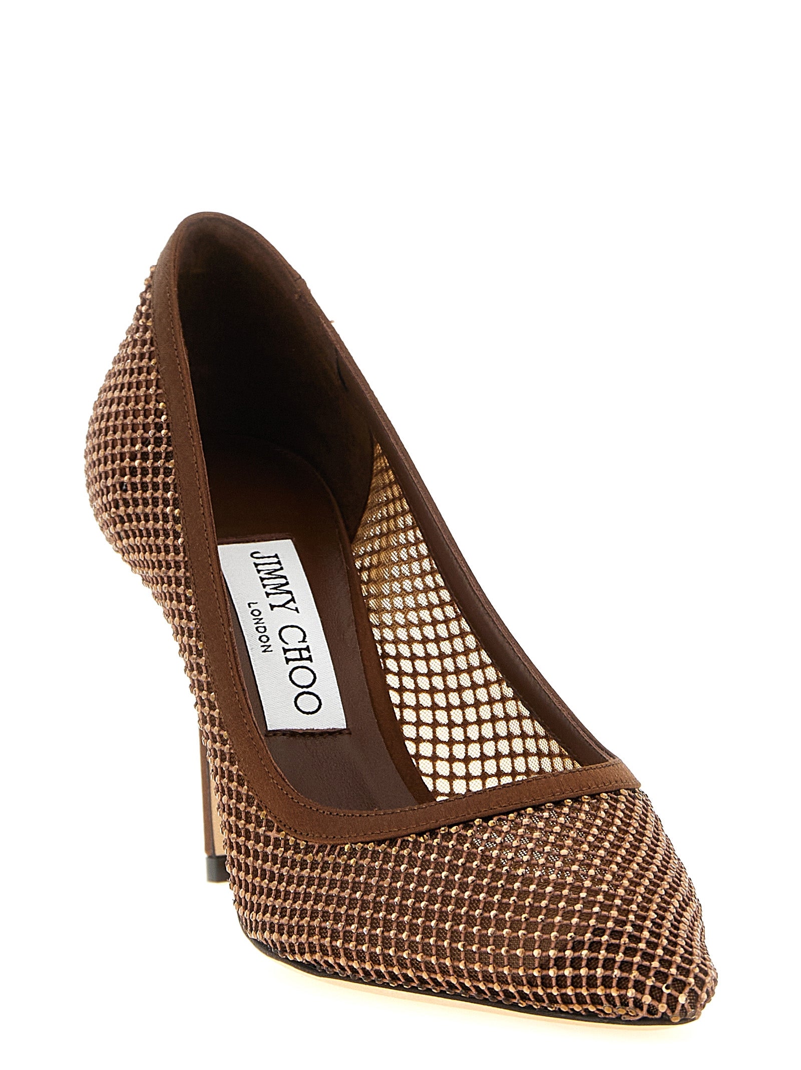 Jimmy Choo Brown Tencel High Heel Pumps Curated Luxury Accessories by Orvyn