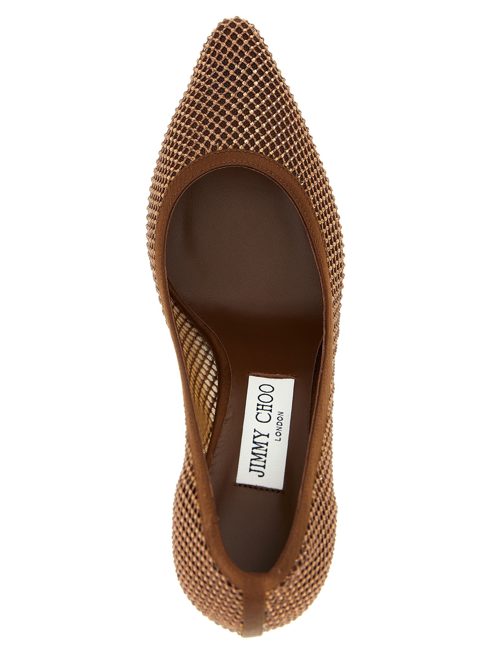 Jimmy Choo Brown Tencel High Heel Pumps Curated Luxury Accessories by Orvyn