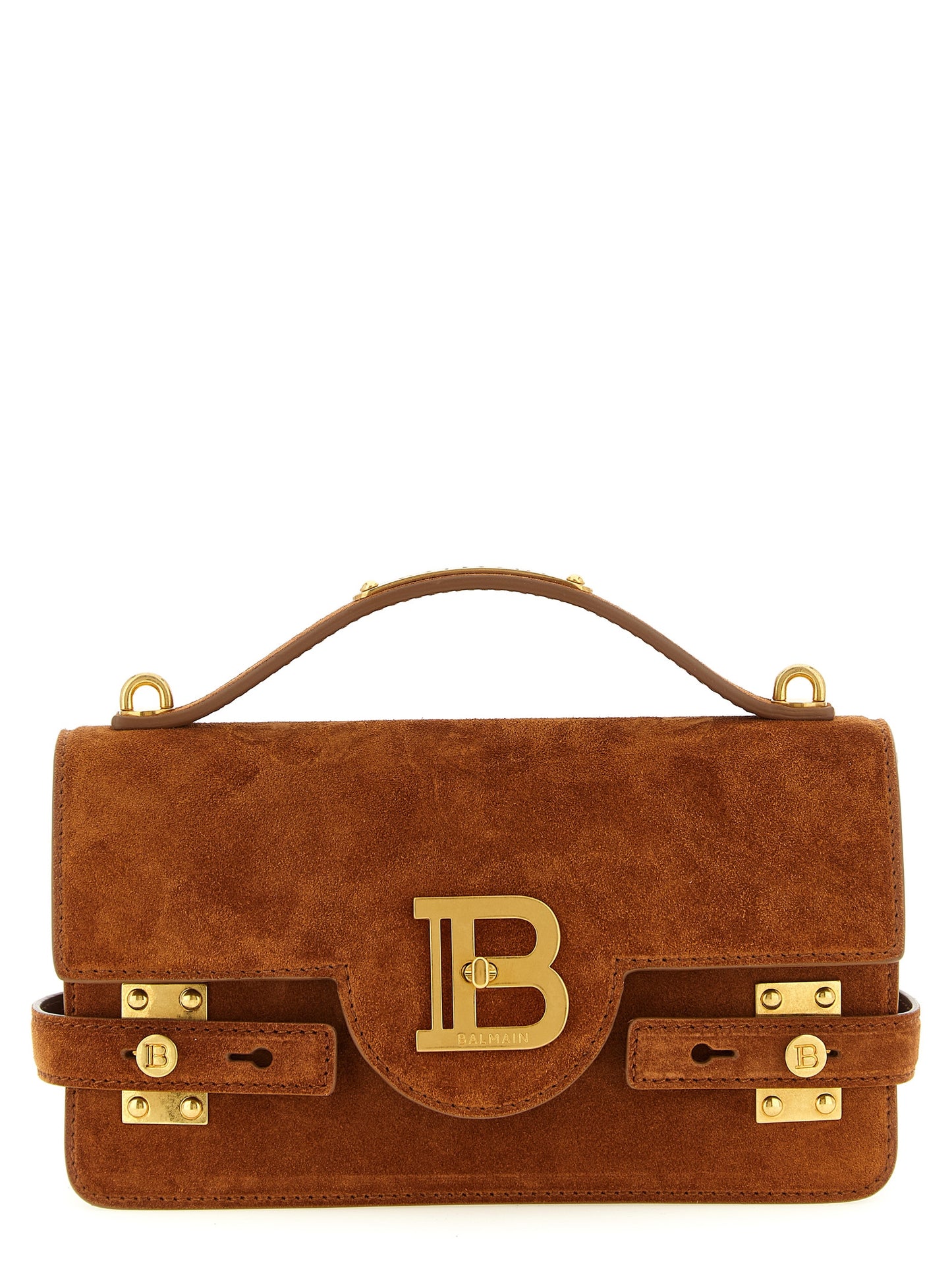 Balmain Brown Calfskin Handbag Curated Luxury Accessories by Orvyn
