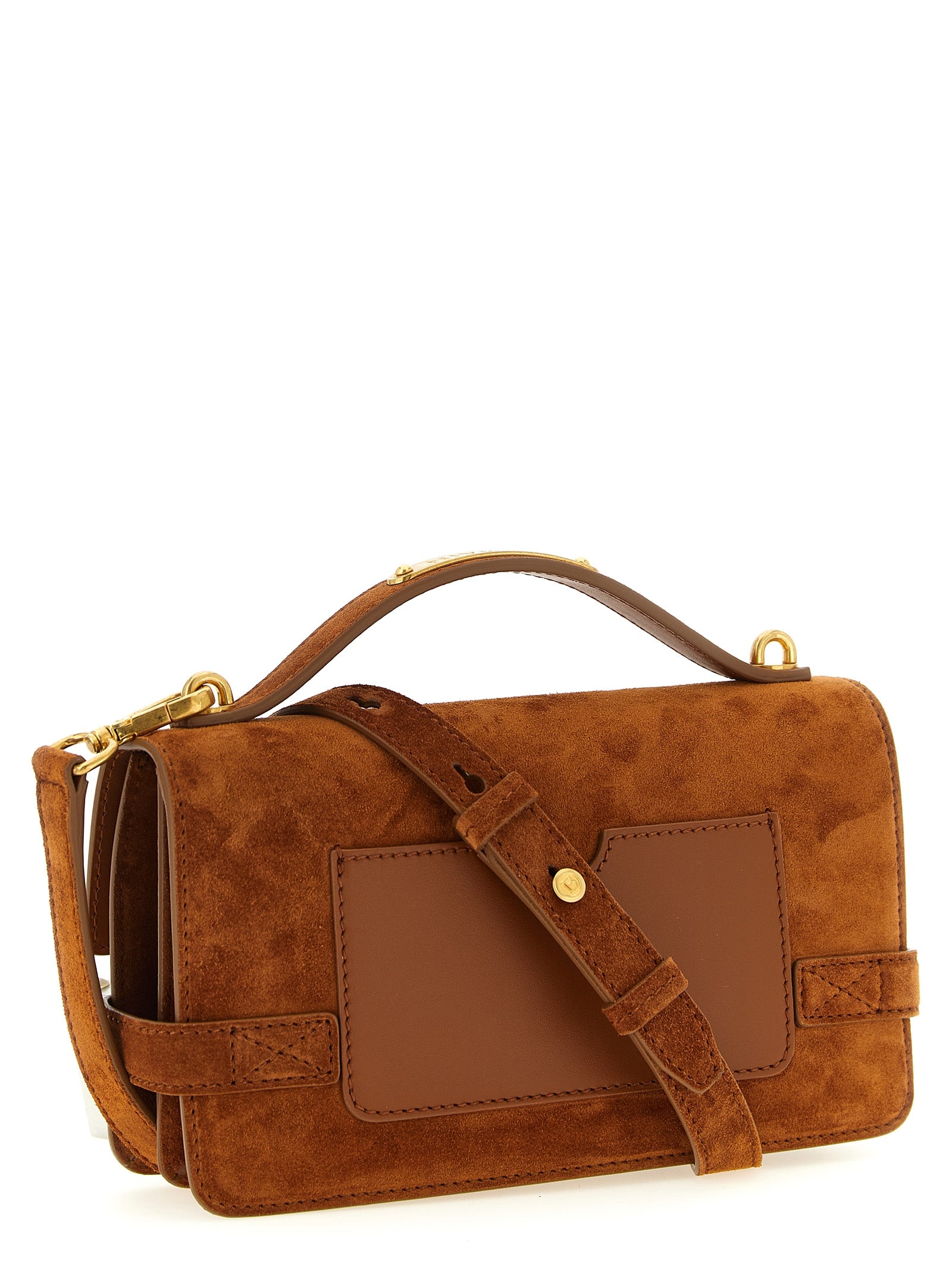 Balmain Brown Calfskin Handbag Curated Luxury Accessories by Orvyn