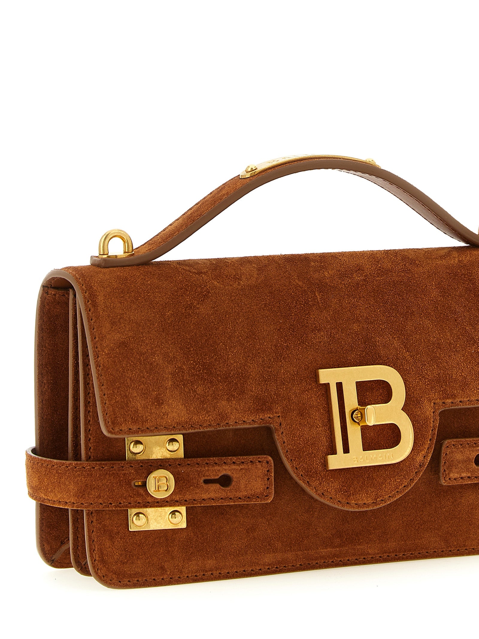Balmain Brown Calfskin Handbag Curated Luxury Accessories by Orvyn