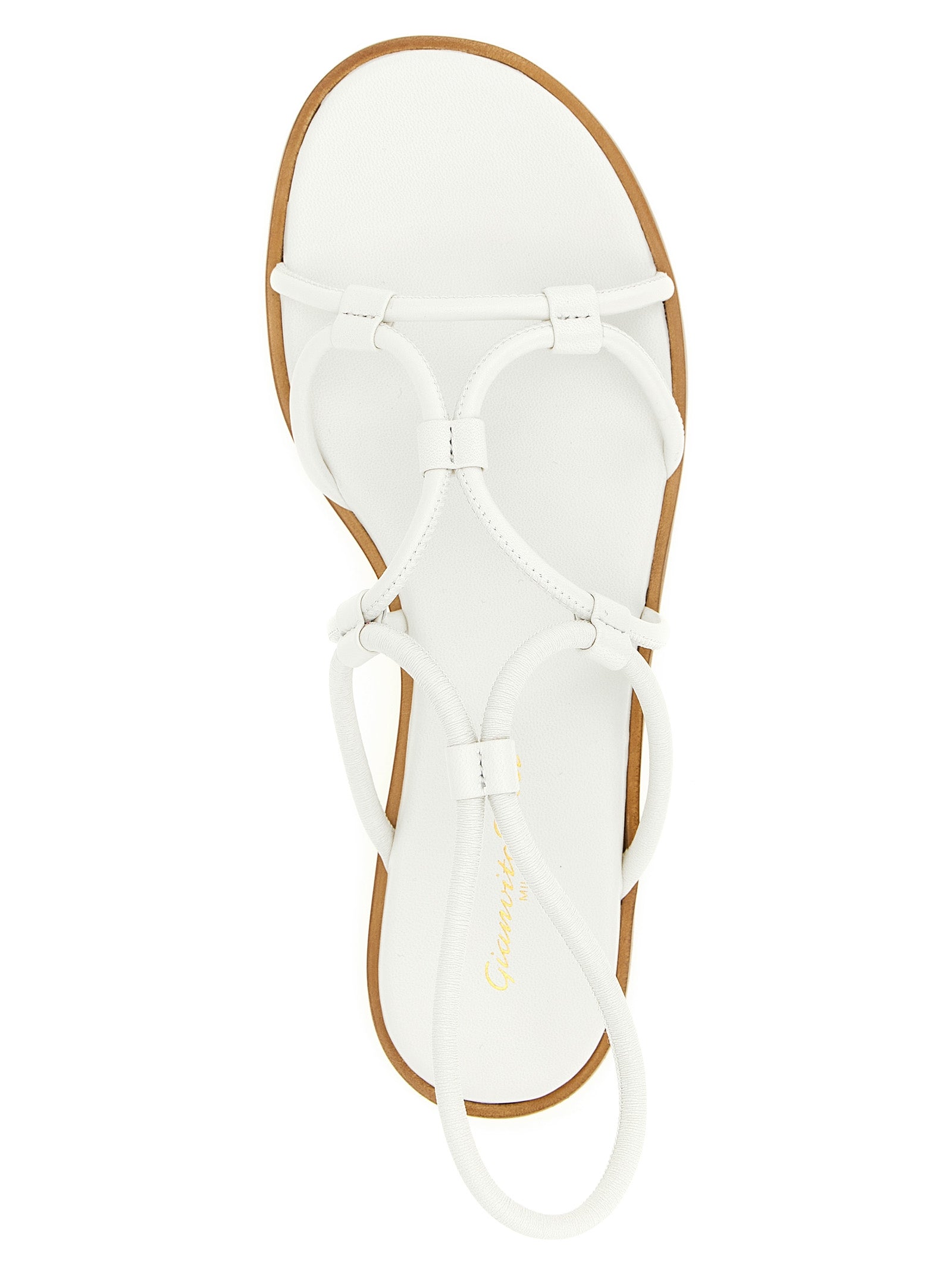 Gianvito Rossi White Lamb Leather Flat Sandals Curated Luxury Accessories by Orvyn