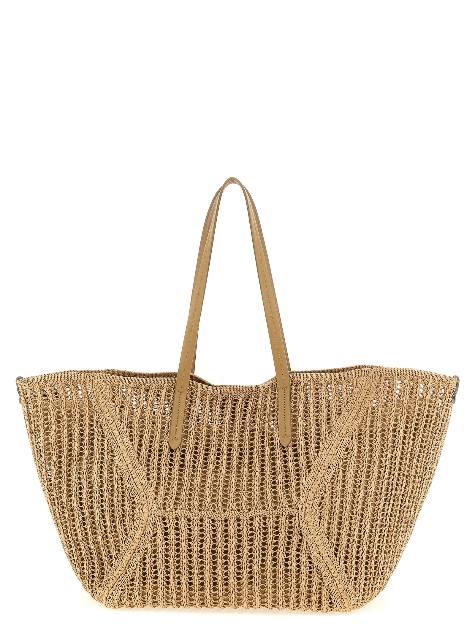 Brunello Cucinelli Beige Polyamide Shoulder Bag Curated Luxury Accessories by Orvyn