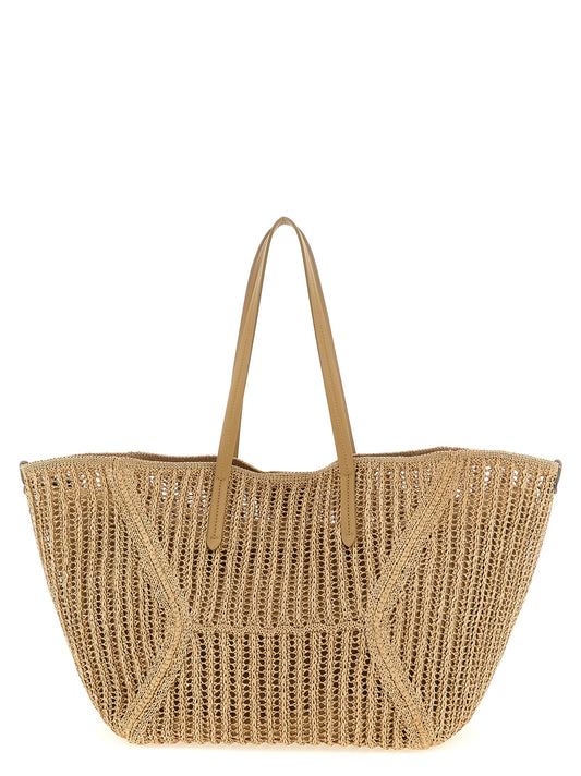 Brunello Cucinelli Beige Polyamide Shoulder Bag Curated Luxury Accessories by Orvyn