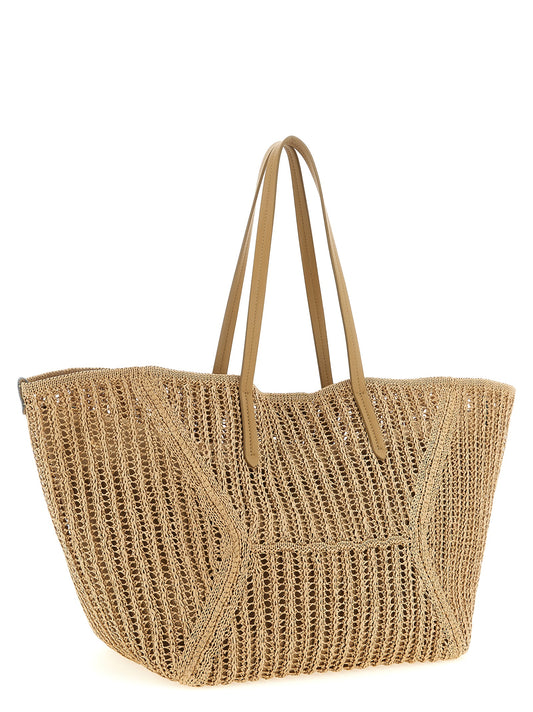 Brunello Cucinelli Beige Polyamide Shoulder Bag Curated Luxury Accessories by Orvyn