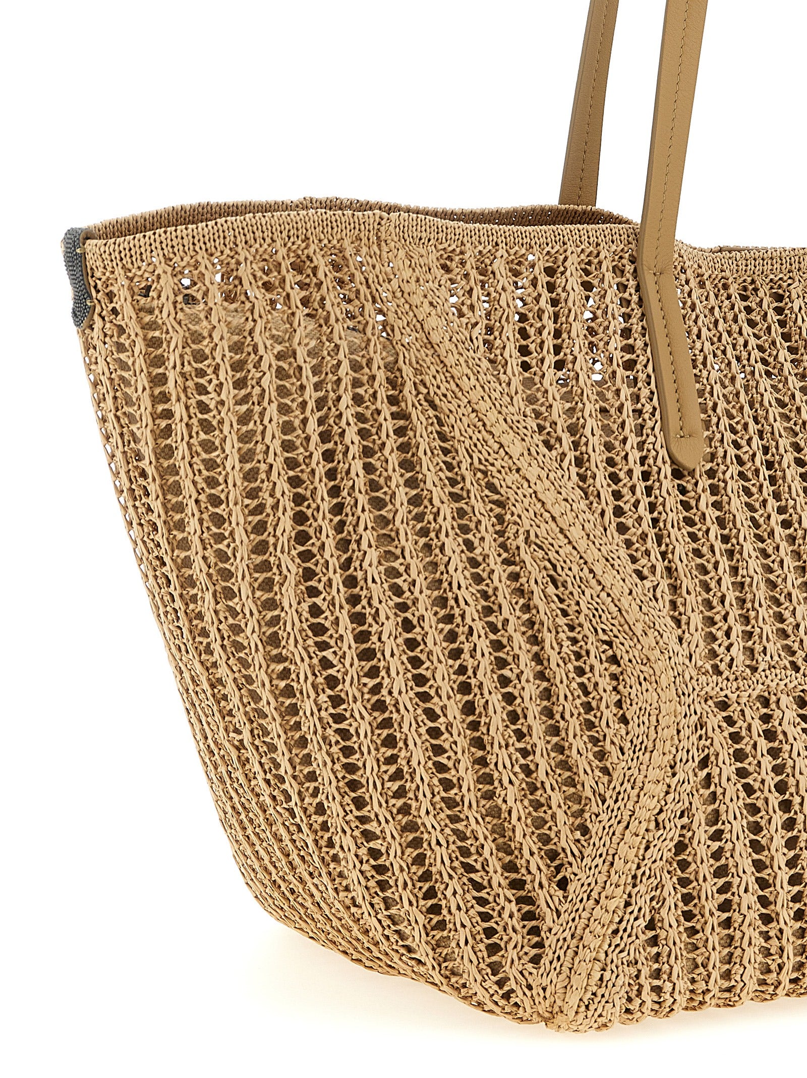 Brunello Cucinelli Beige Polyamide Shoulder Bag Curated Luxury Accessories by Orvyn