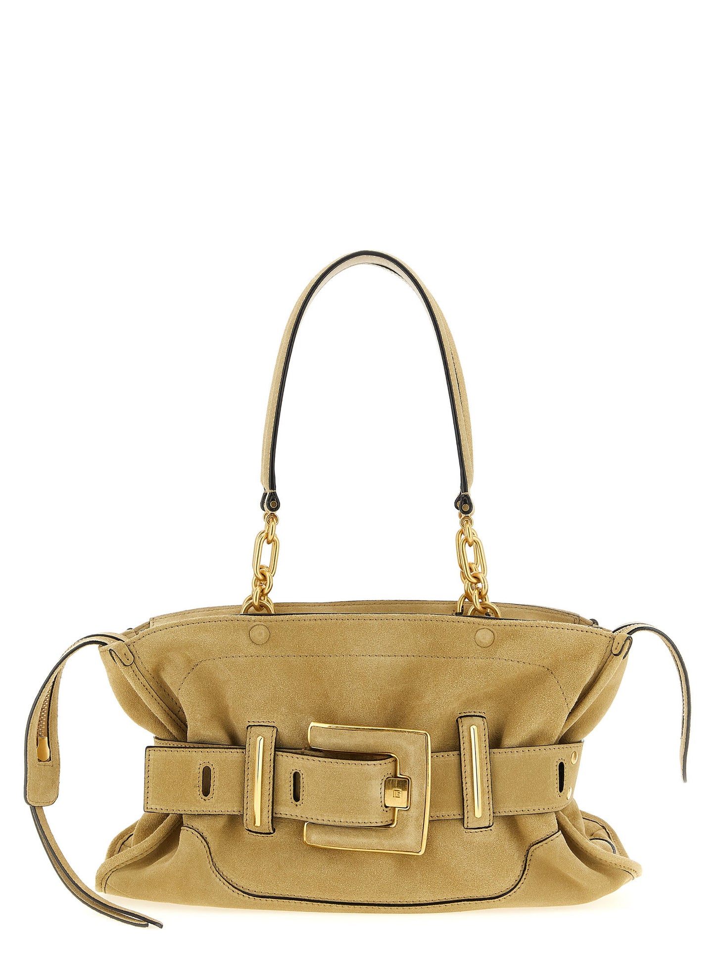 Balmain Beige Calfskin Shoulder Bag Curated Luxury Accessories by Orvyn