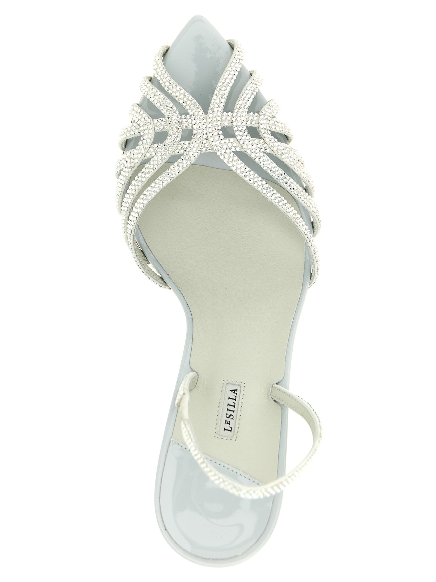 LE SILLA Gray Goatskin Stiletto Heel Sandals Curated Luxury Accessories by Orvyn