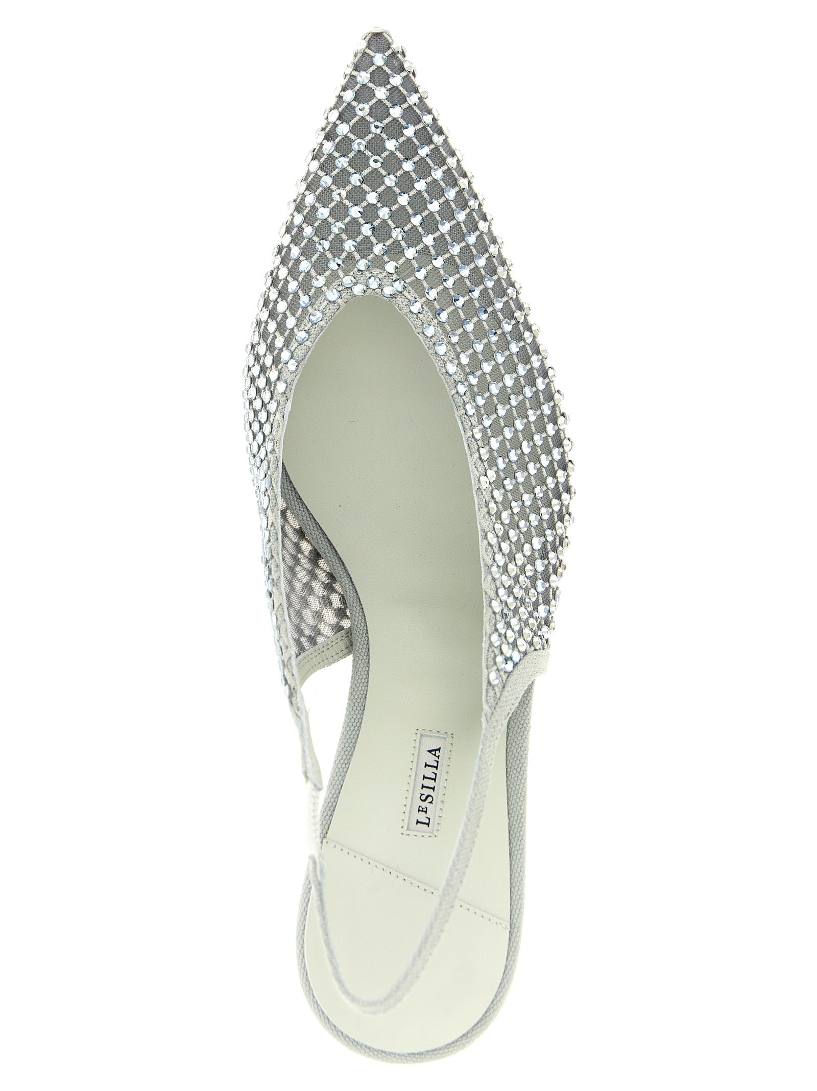 LE SILLA Gray Polyester Mid Heel Pumps Curated Luxury Accessories by Orvyn