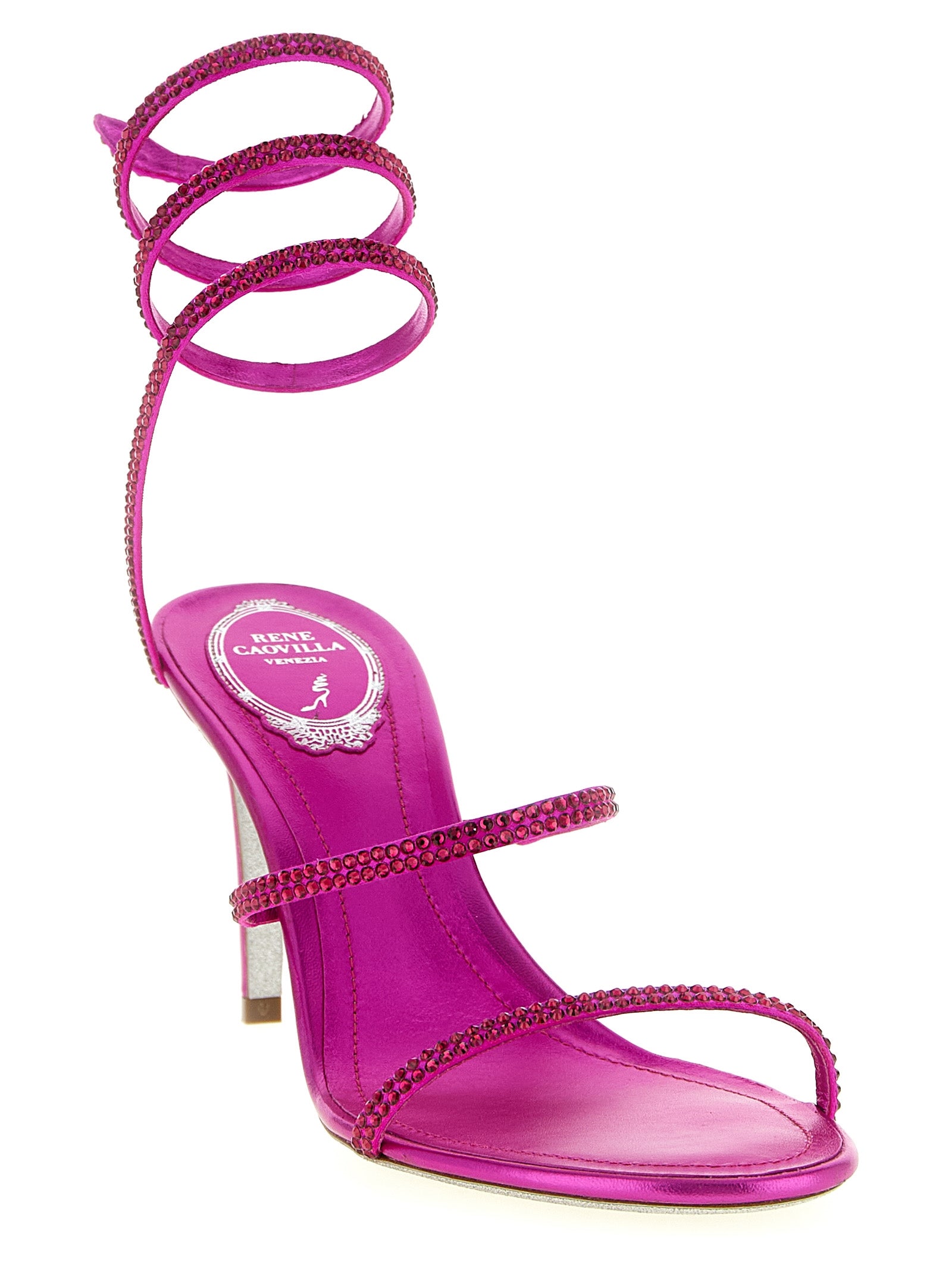 RENE CAOVILLA Fuchsia 'Cleo' Sandals