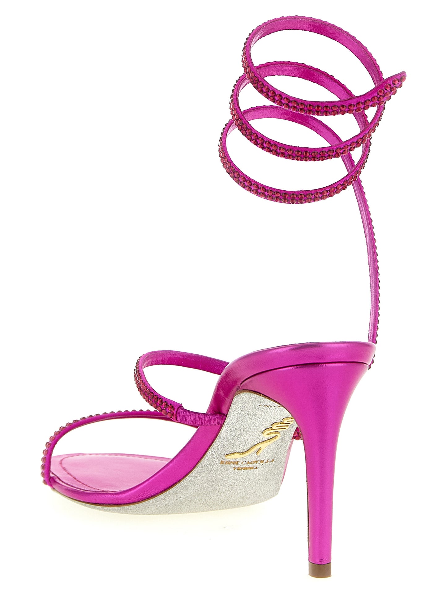 RENE CAOVILLA Fuchsia 'Cleo' Sandals