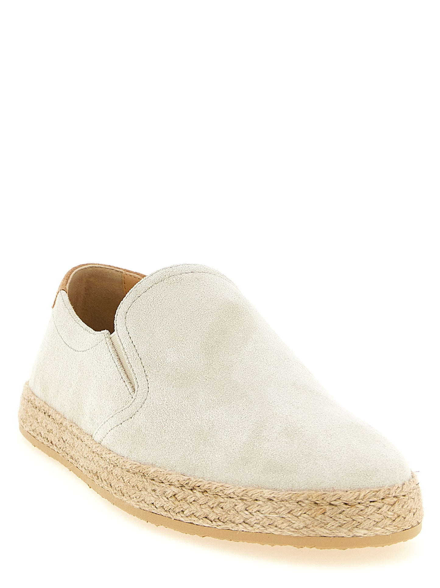 Brunello Cucinelli Gray Calfskin Espadrilles Curated Luxury Accessories by Orvyn