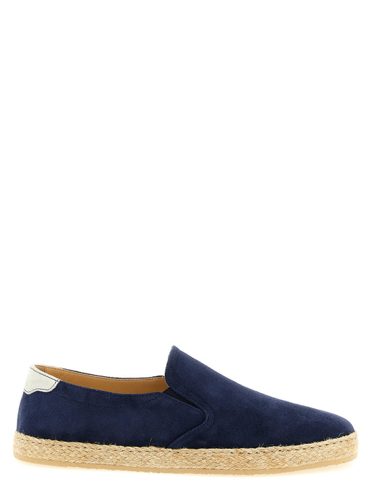 Brunello Cucinelli Blue Calfskin Espadrilles Curated Luxury Accessories by Orvyn