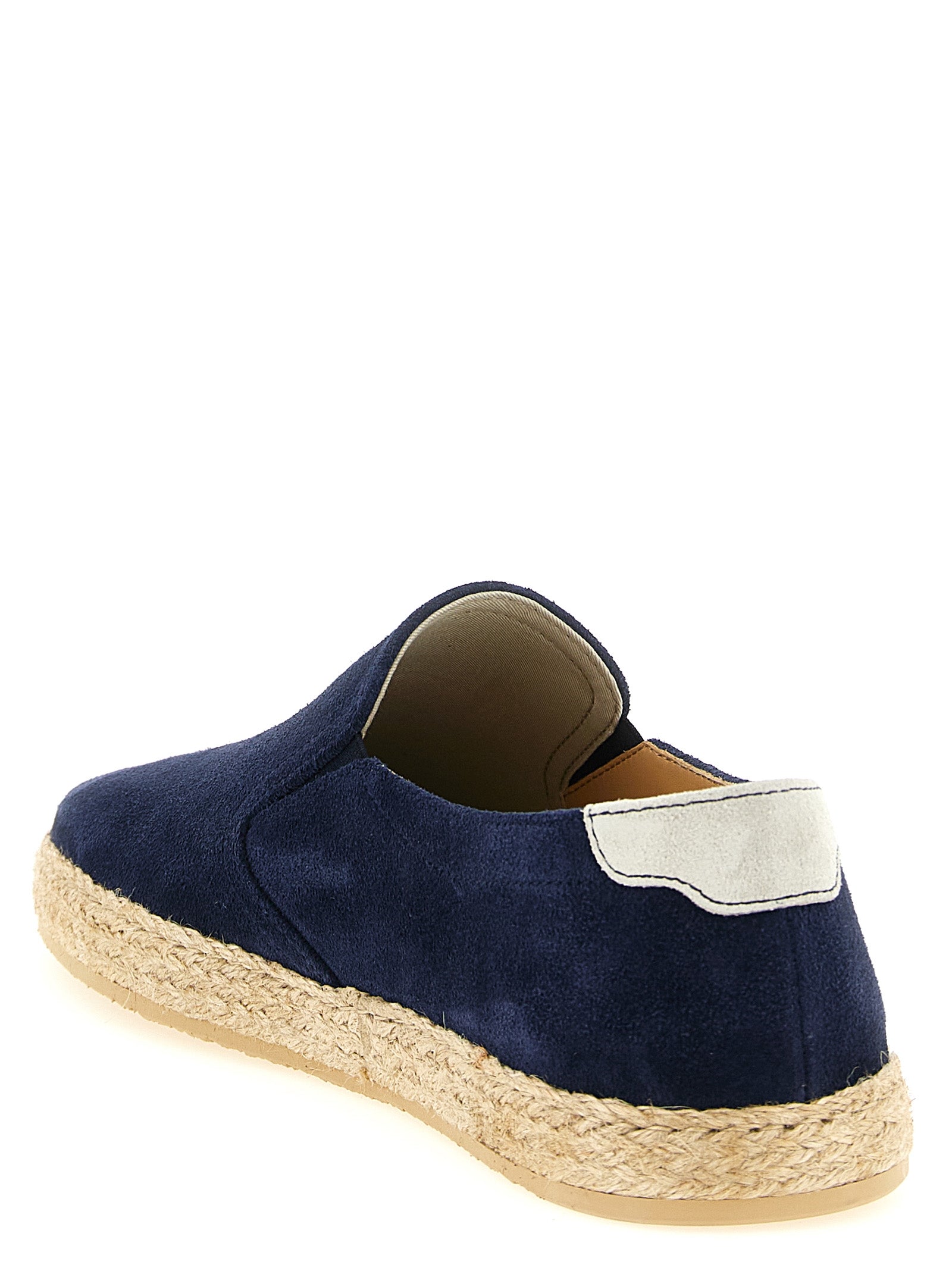 Brunello Cucinelli Blue Calfskin Espadrilles Curated Luxury Accessories by Orvyn