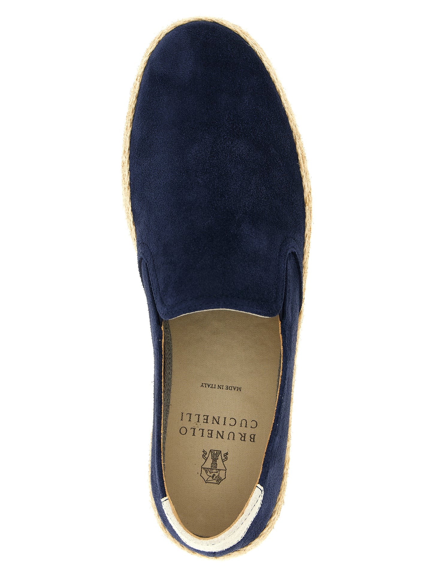 Brunello Cucinelli Blue Calfskin Espadrilles Curated Luxury Accessories by Orvyn