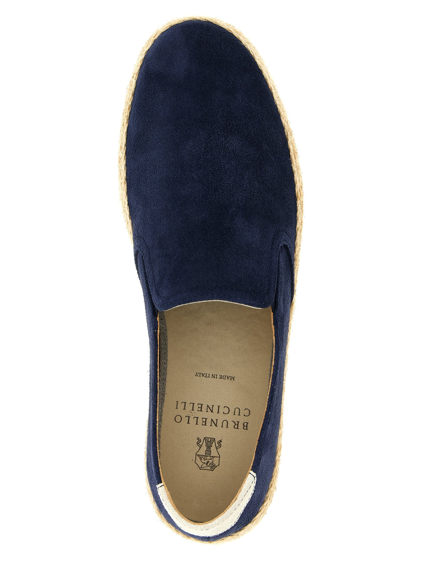 Brunello Cucinelli Blue Calfskin Espadrilles Curated Luxury Accessories by Orvyn