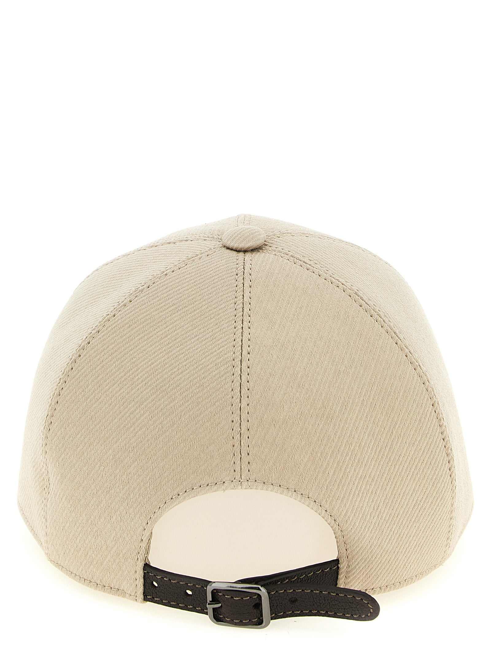 Brunello Cucinelli Beige Cotton Cap (Baseball Hat) Curated Luxury Accessories by Orvyn