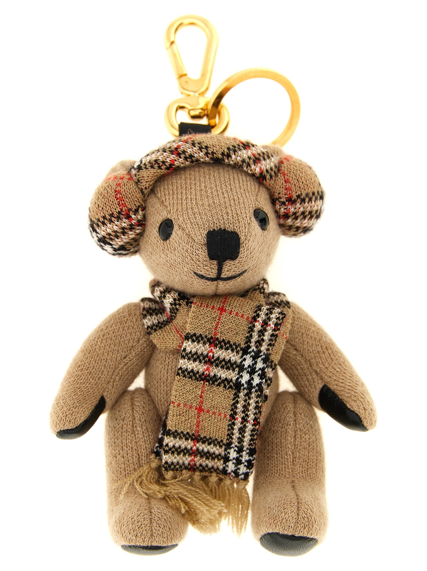 Burberry Beige Wool Keychain Curated Luxury Accessories by Orvyn