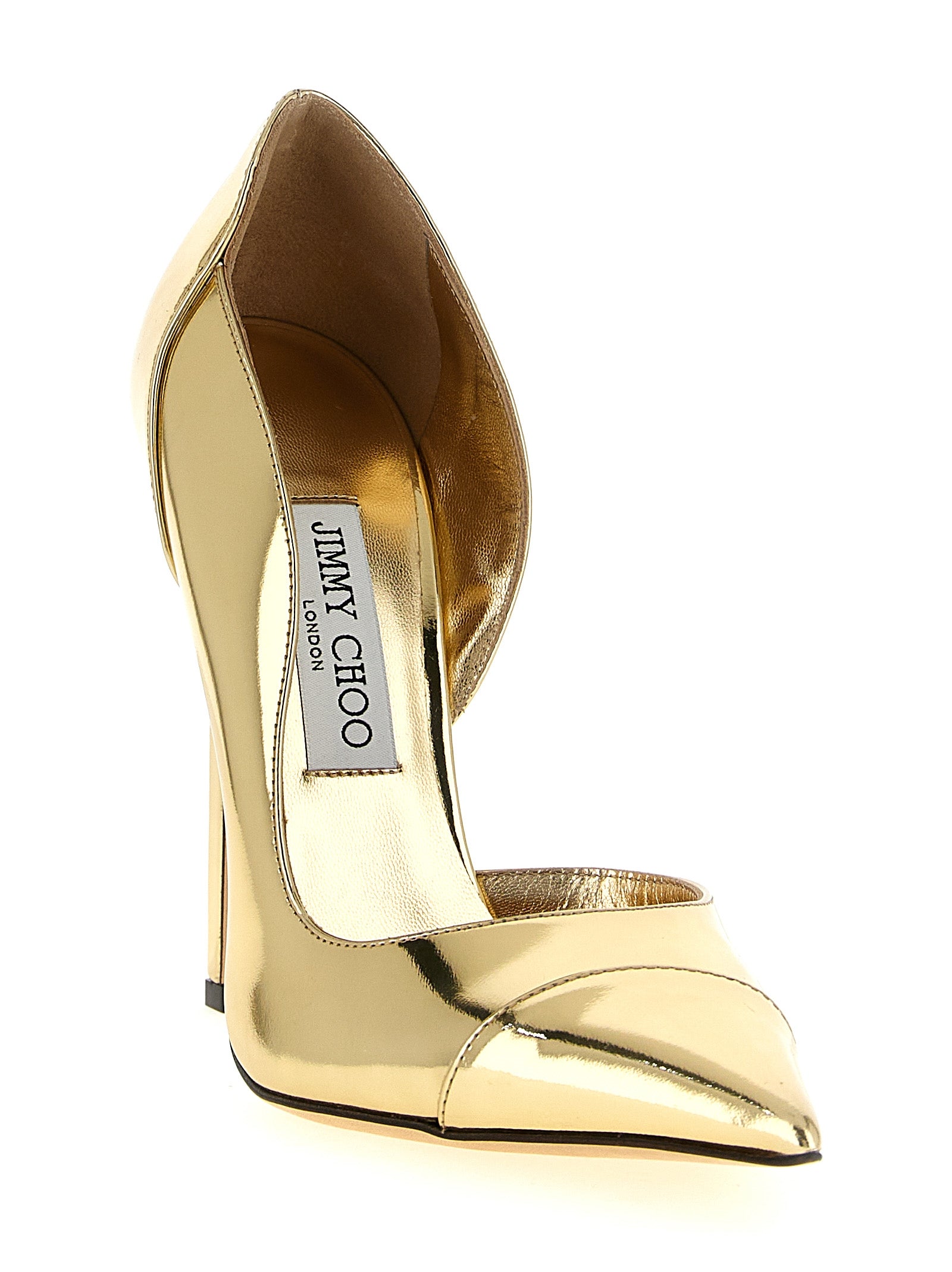 Jimmy Choo Gold Leather High Heel Pumps Curated Luxury Accessories by Orvyn