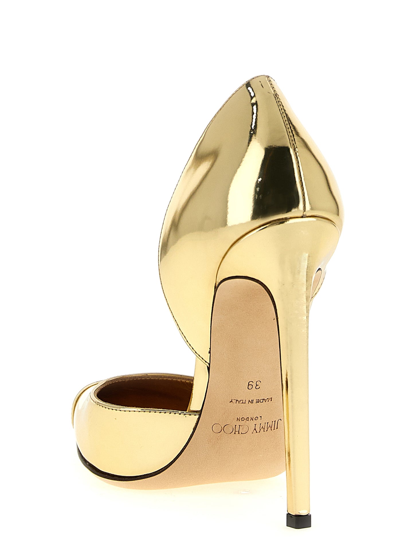 Jimmy Choo Gold Leather High Heel Pumps Curated Luxury Accessories by Orvyn