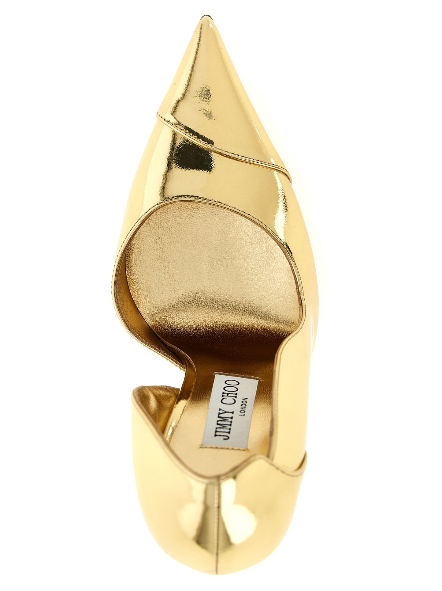 Jimmy Choo Gold Leather High Heel Pumps Curated Luxury Accessories by Orvyn