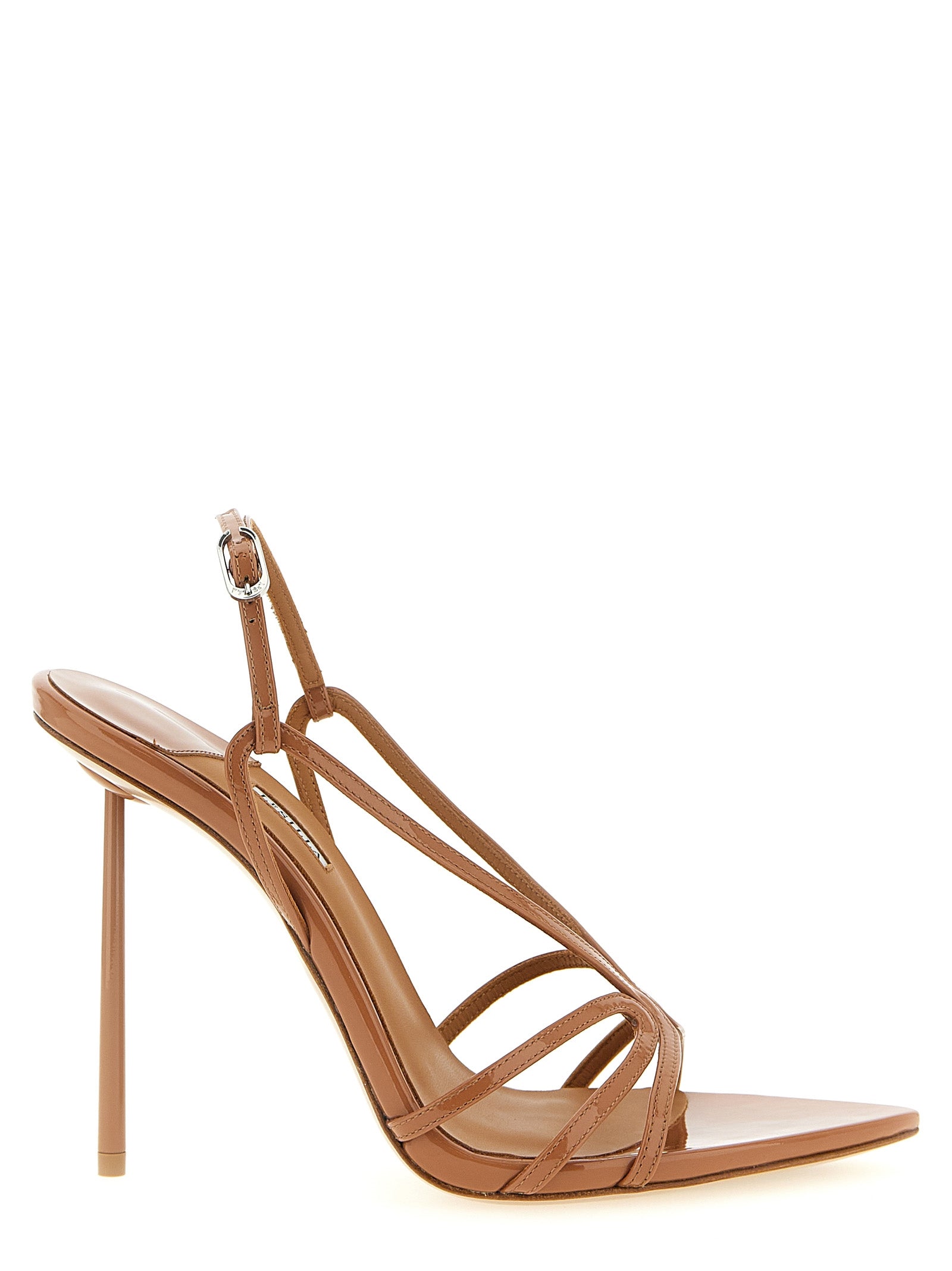 LE SILLA Brown Calfskin Stiletto Heel Sandals Curated Luxury Accessories by Orvyn