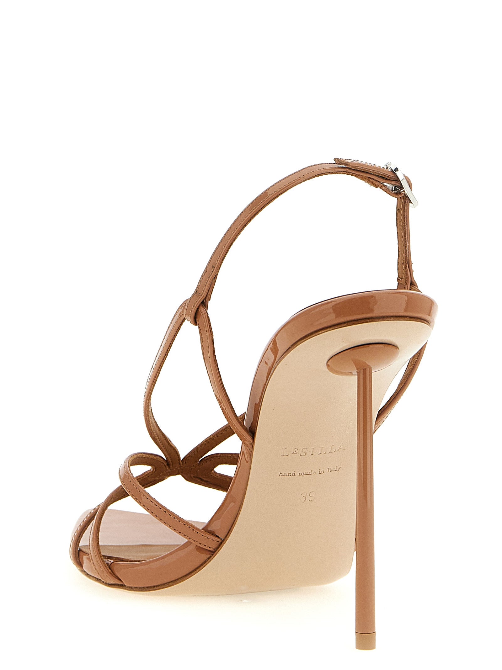 LE SILLA Brown Calfskin Stiletto Heel Sandals Curated Luxury Accessories by Orvyn