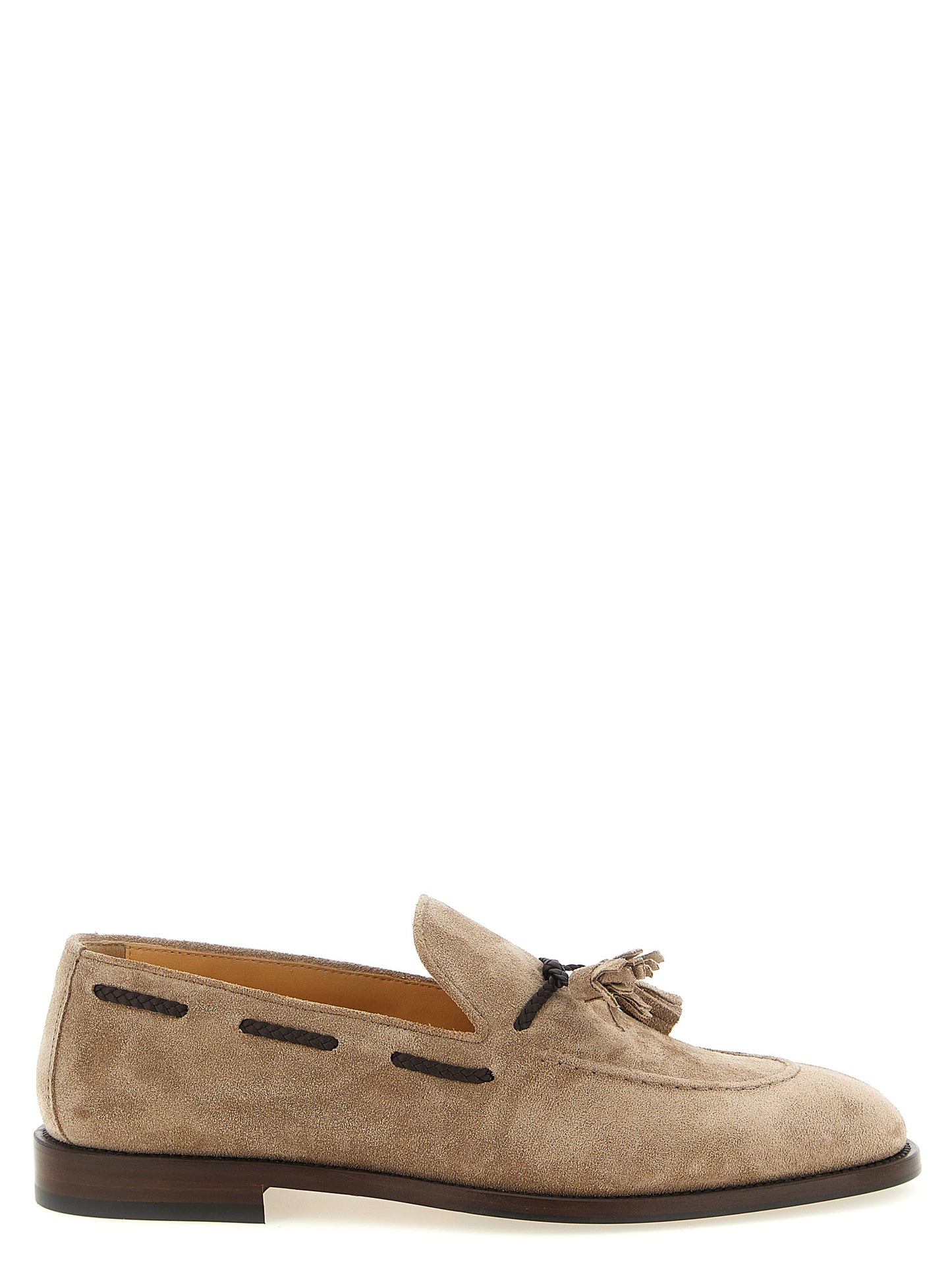 Brunello Cucinelli Brown Calfskin Slip-On Loafers Curated Luxury Accessories by Orvyn