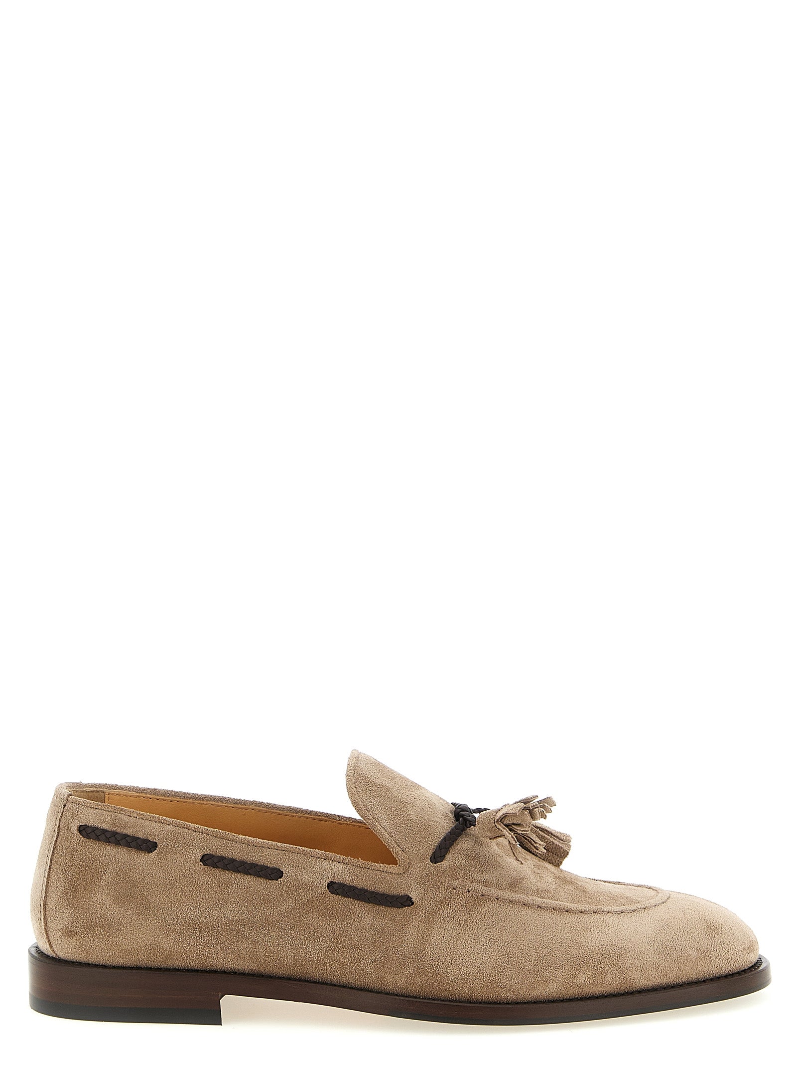 Brunello Cucinelli Brown Calfskin Slip-On Loafers Curated Luxury Accessories by Orvyn
