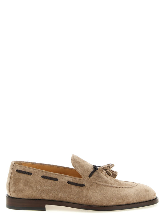 Brunello Cucinelli Brown Calfskin Slip-On Loafers Curated Luxury Accessories by Orvyn