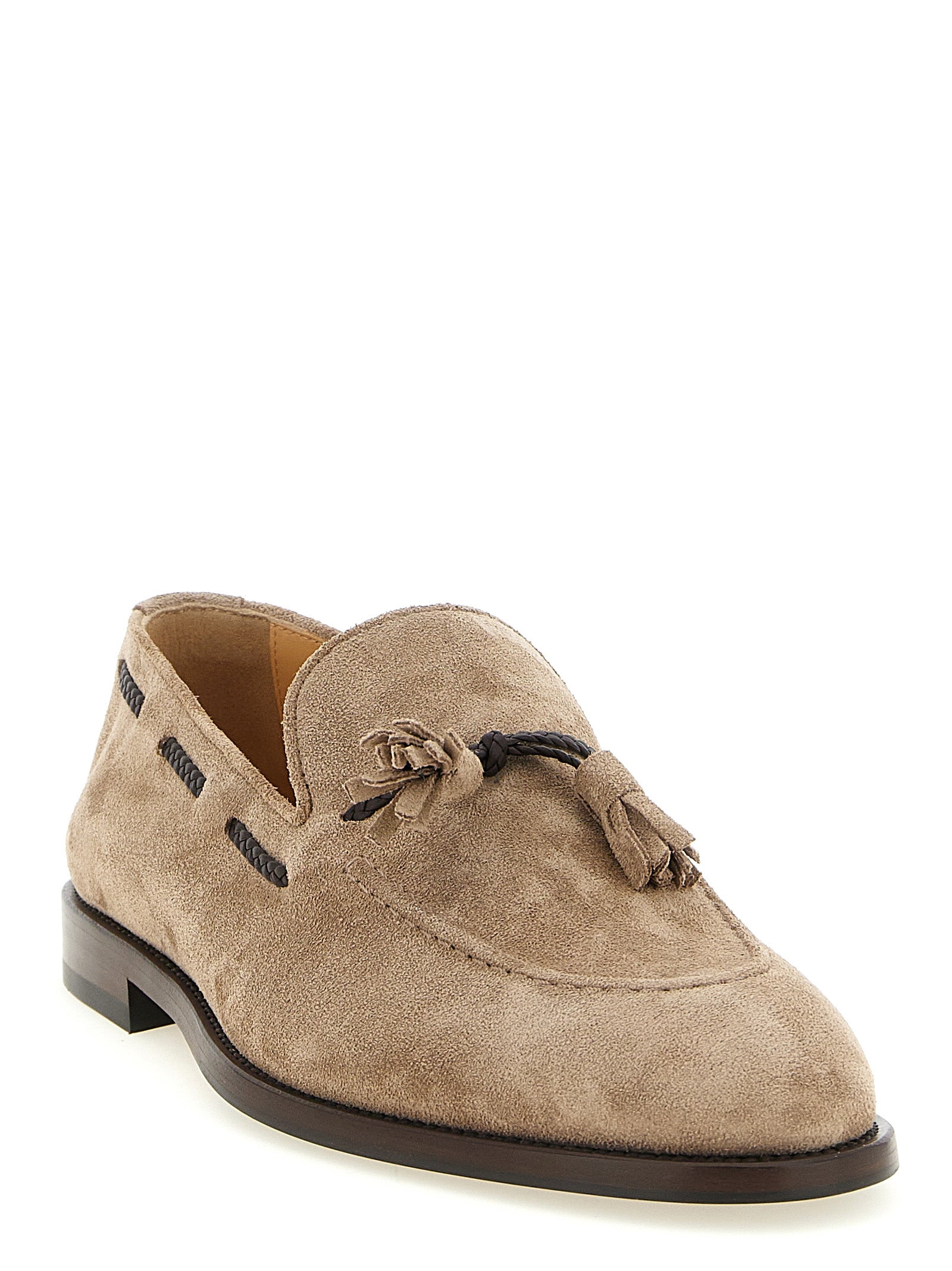 Brunello Cucinelli Brown Calfskin Slip-On Loafers Curated Luxury Accessories by Orvyn
